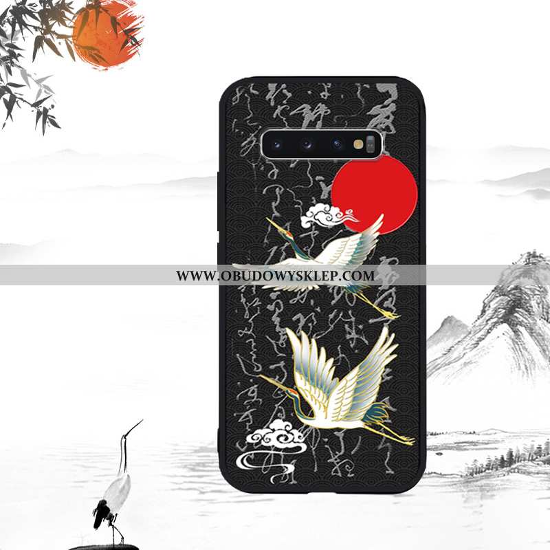 Etui Samsung Galaxy S10 Relief Miękki Anti-fall, Futerał Samsung Galaxy S10 Trendy Super Czerwona