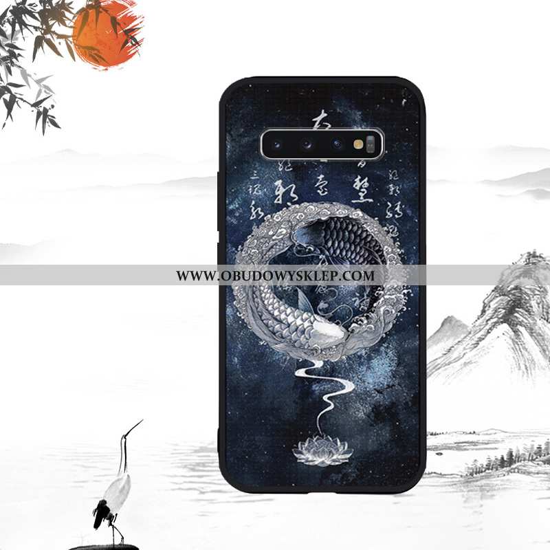 Etui Samsung Galaxy S10 Relief Miękki Anti-fall, Futerał Samsung Galaxy S10 Trendy Super Czerwona