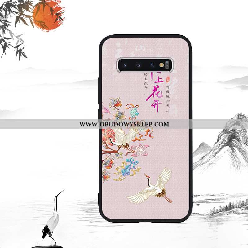 Etui Samsung Galaxy S10 Relief Miękki Anti-fall, Futerał Samsung Galaxy S10 Trendy Super Czerwona