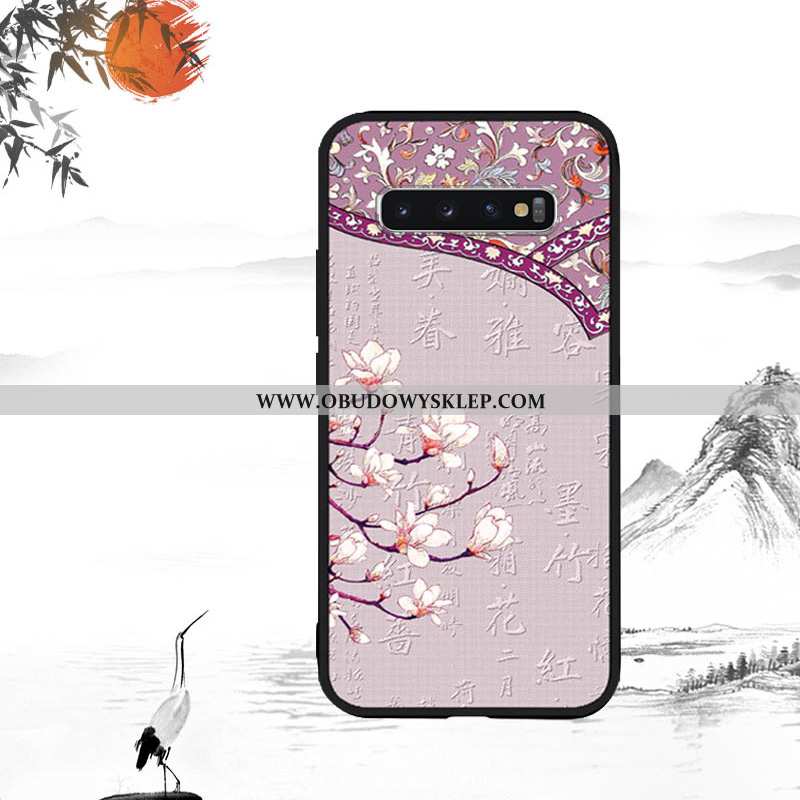 Etui Samsung Galaxy S10 Relief Miękki Anti-fall, Futerał Samsung Galaxy S10 Trendy Super Czerwona