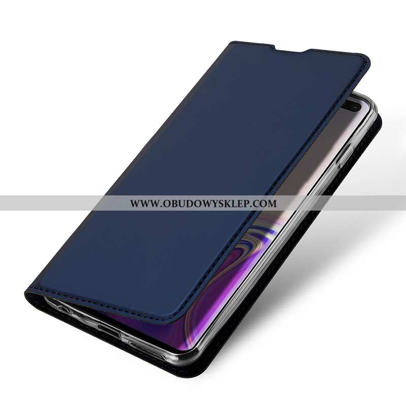 Etui Samsung Galaxy S10e Portfel Pokrowce, Futerał Samsung Galaxy S10e Miękki Karta Granatowy