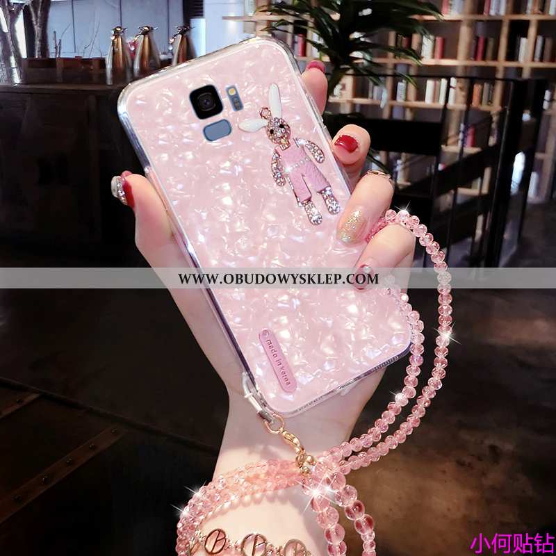 Etui Samsung Galaxy S9 Miękki Nowy Rhinestone, Futerał Samsung Galaxy S9 Ochraniacz Kreskówka Biała