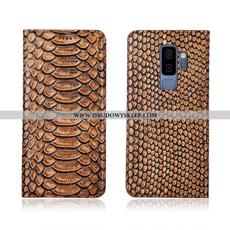 Etui Samsung Galaxy S9+ Prawdziwa Skóra Skórzane Gwiazda, Futerał Samsung Galaxy S9+ Wzór Klapa Czar