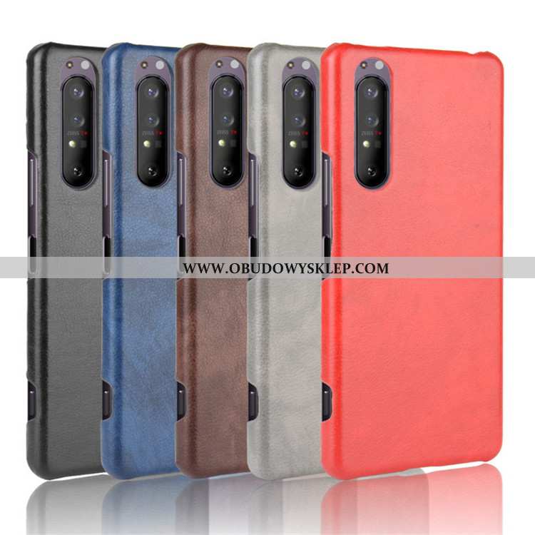 Etui Sony Xperia 1 Ii Wzór Skóra Futerał, Futerał Sony Xperia 1 Ii Trendy Trudno Czerwona