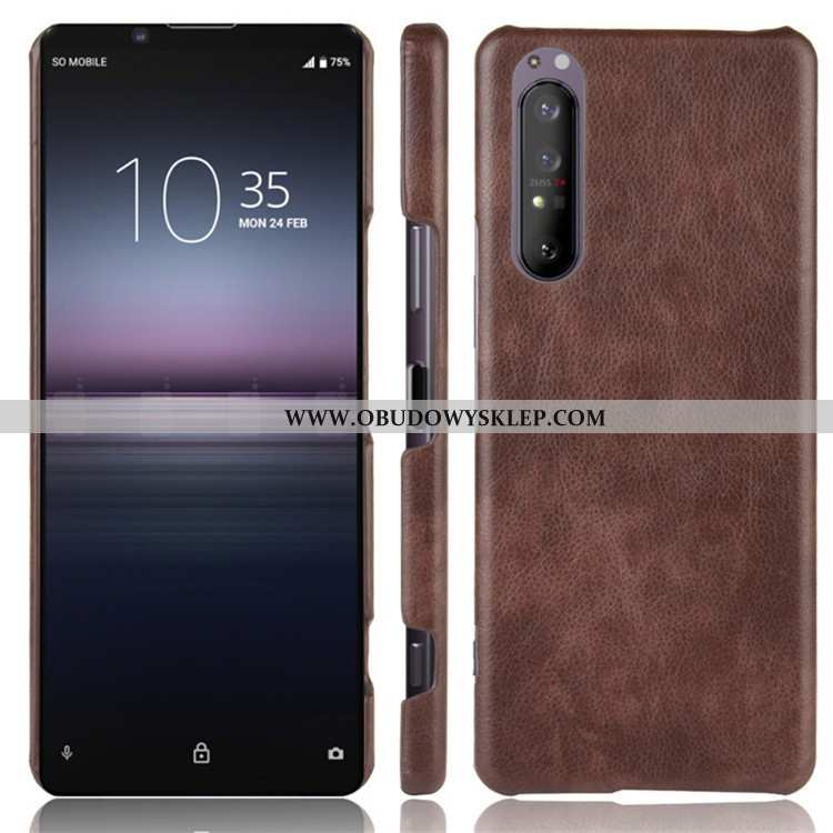 Etui Sony Xperia 1 Ii Wzór Skóra Futerał, Futerał Sony Xperia 1 Ii Trendy Trudno Czerwona