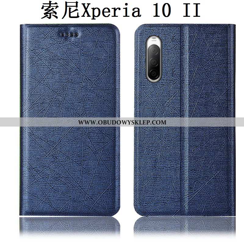 Etui Sony Xperia 10 Ii Ochraniacz Czarny Jedwab, Futerał Sony Xperia 10 Ii Skórzane Czarna