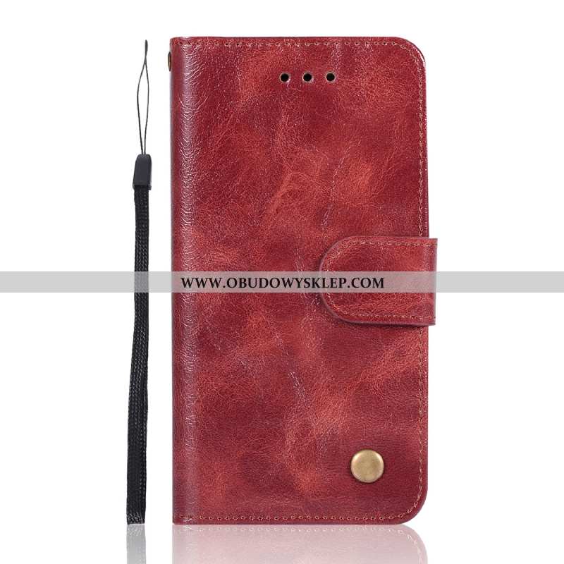 Etui Sony Xperia Xz1 Compact Portfel Czerwony Vintage, Futerał Sony Xperia Xz1 Compact Skórzane Wspo