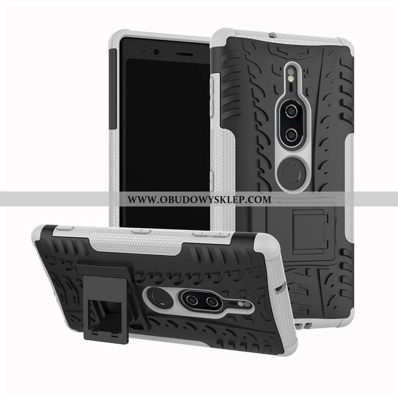 Etui Sony Xperia Xz2 Premium Wzór Wspornik Czarny, Futerał Sony Xperia Xz2 Premium Silikonowe All In