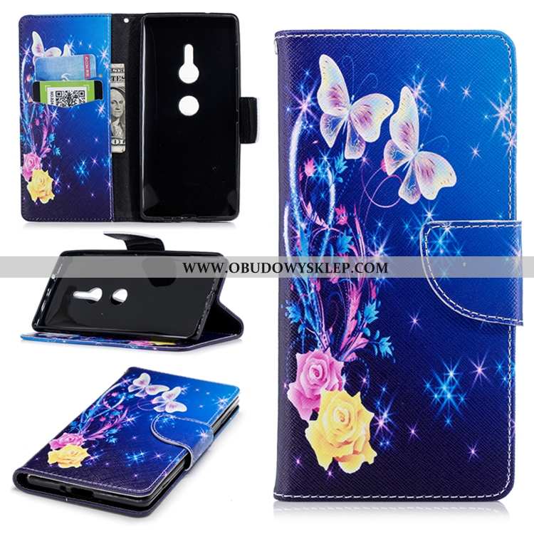 Etui Sony Xperia Xz2 Trendy Futerał Relief, Sony Xperia Xz2 Miękki Silikonowe Granatowy