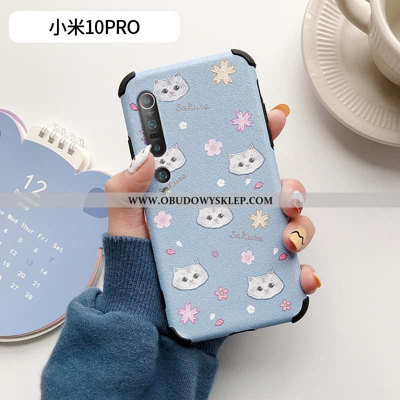 Etui Xiaomi Mi 10 Pro Miękki Niebieski Piękny, Futerał Xiaomi Mi 10 Pro Silikonowe Wzór Niebieska