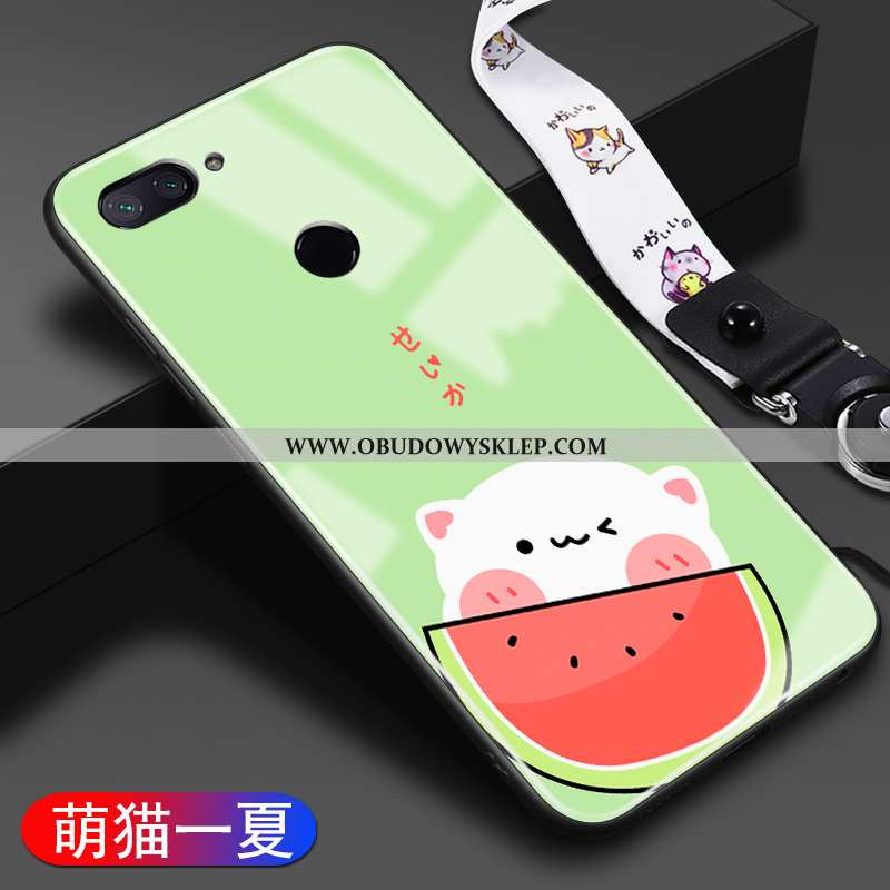 Etui Xiaomi Mi 8 Lite Osobowość Lustro Etui, Futerał Xiaomi Mi 8 Lite Piękny Szkło Zielone