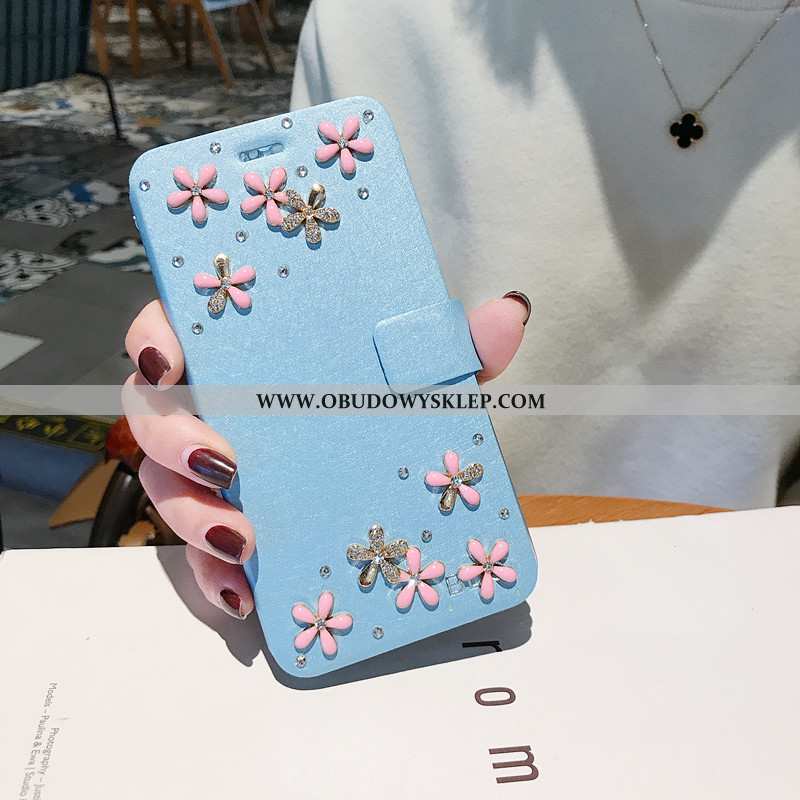 Etui Xiaomi Mi 8 Lite Skórzane Kreatywne Niebieski, Futerał Xiaomi Mi 8 Lite Moda Mały Niebieska