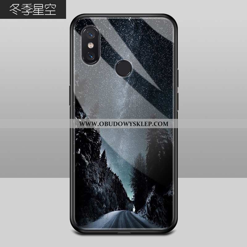 Etui Xiaomi Mi 8 Ochraniacz Trendy Futerał, Futerał Xiaomi Mi 8 Szkło Mały Niebieska