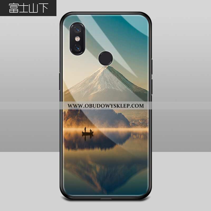 Etui Xiaomi Mi 8 Ochraniacz Trendy Futerał, Futerał Xiaomi Mi 8 Szkło Mały Niebieska