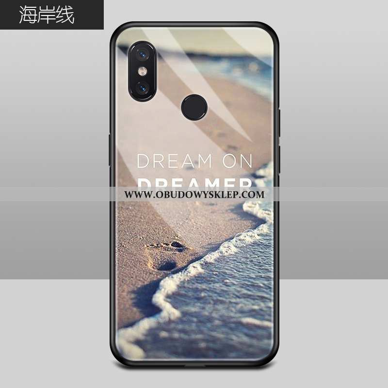 Etui Xiaomi Mi 8 Ochraniacz Trendy Futerał, Futerał Xiaomi Mi 8 Szkło Mały Niebieska