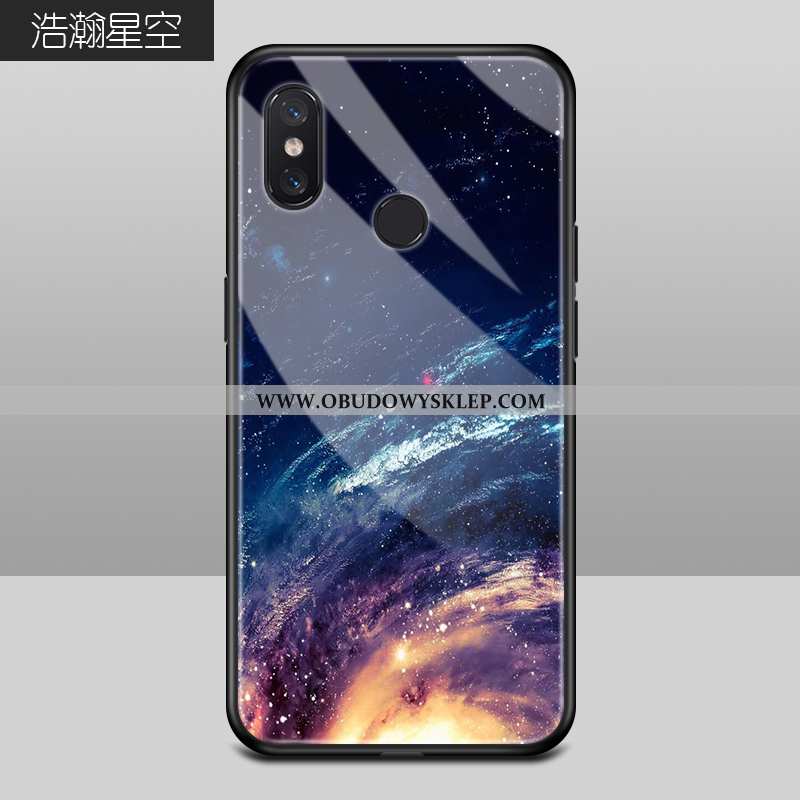 Etui Xiaomi Mi 8 Ochraniacz Trendy Futerał, Futerał Xiaomi Mi 8 Szkło Mały Niebieska