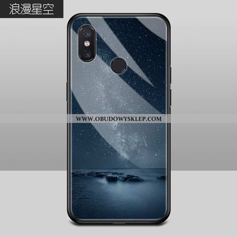 Etui Xiaomi Mi 8 Ochraniacz Trendy Futerał, Futerał Xiaomi Mi 8 Szkło Mały Niebieska