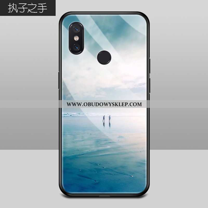 Etui Xiaomi Mi 8 Ochraniacz Trendy Futerał, Futerał Xiaomi Mi 8 Szkło Mały Niebieska