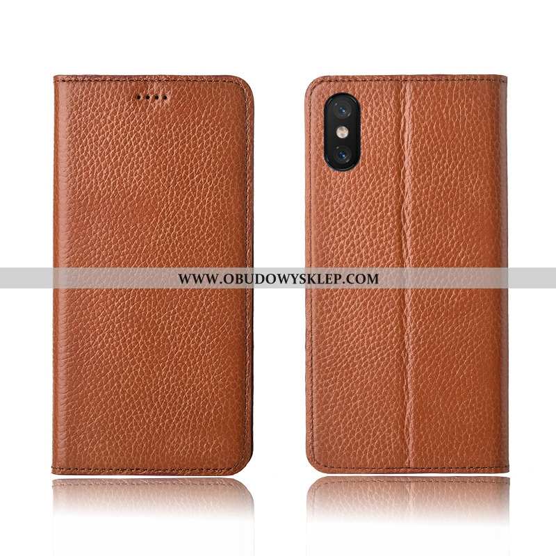 Etui Xiaomi Mi 8 Pro Miękki Prawdziwa Skóra Etui, Futerał Xiaomi Mi 8 Pro Silikonowe Brązowy Kawowy