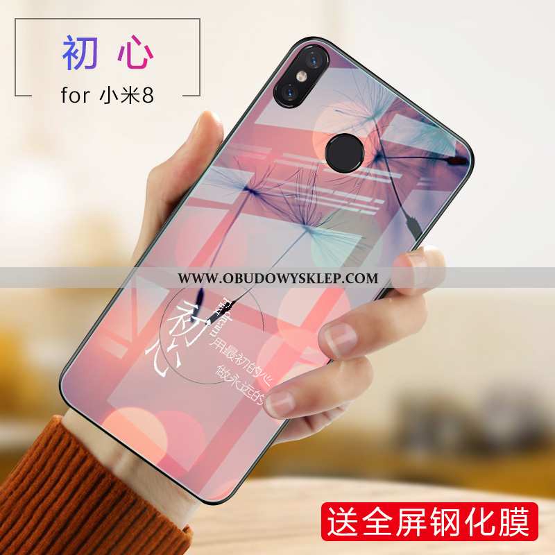 Etui Xiaomi Mi 8 Silikonowe Szkło Futerał, Futerał Xiaomi Mi 8 Ochraniacz Purpurowy Fioletowy