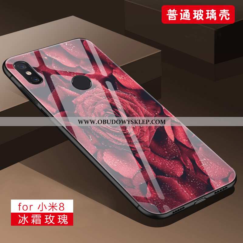 Etui Xiaomi Mi 8 Silikonowe Szkło Futerał, Futerał Xiaomi Mi 8 Ochraniacz Purpurowy Fioletowy