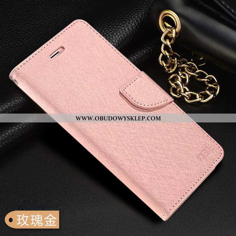 Etui Xiaomi Mi 9 Lite Skórzane Mały Etui, Futerał Xiaomi Mi 9 Lite Wzór Czerwony Różowy