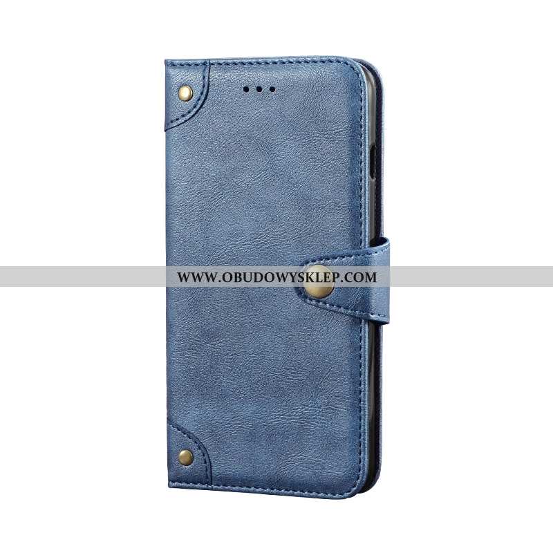 Etui Xiaomi Mi 9 Lite Vintage Miękki Obrzeża, Futerał Xiaomi Mi 9 Lite Trendy Obudowa Niebieska