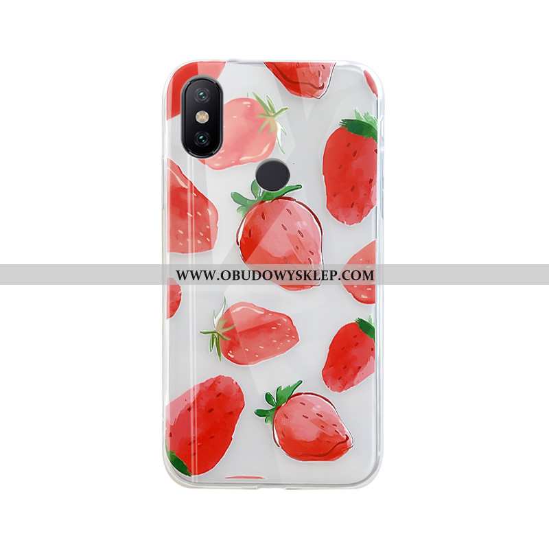 Etui Xiaomi Mi A2 Trendy Owoce Futerał, Futerał Xiaomi Mi A2 Silikonowe Czerwona