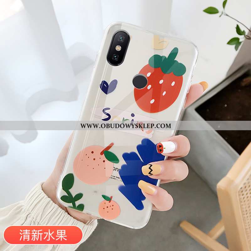 Etui Xiaomi Mi A2 Trendy Owoce Futerał, Futerał Xiaomi Mi A2 Silikonowe Czerwona