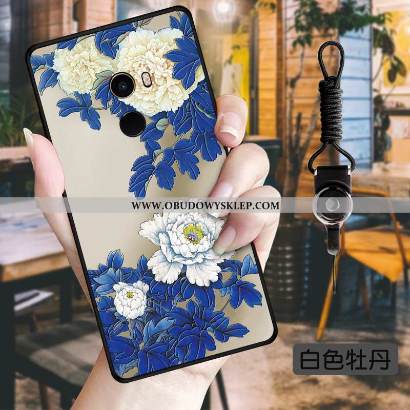 Etui Xiaomi Mi Mix 2 Relief Zielony Osobowość, Futerał Xiaomi Mi Mix 2 Kwiaty Mały Zielone