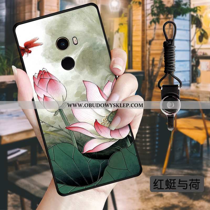 Etui Xiaomi Mi Mix 2 Relief Zielony Osobowość, Futerał Xiaomi Mi Mix 2 Kwiaty Mały Zielone