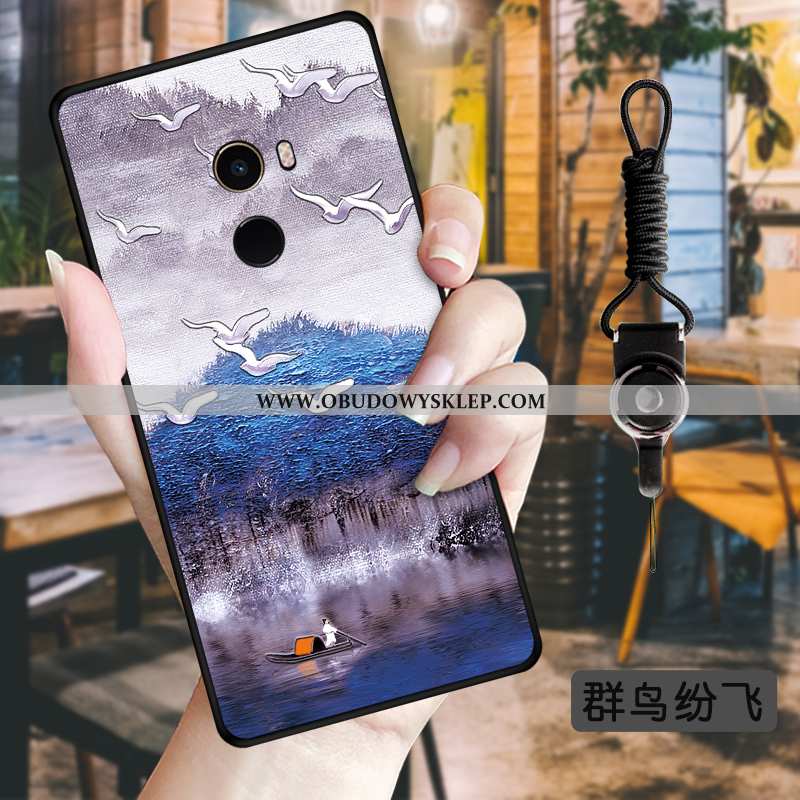 Etui Xiaomi Mi Mix 2 Relief Zielony Osobowość, Futerał Xiaomi Mi Mix 2 Kwiaty Mały Zielone