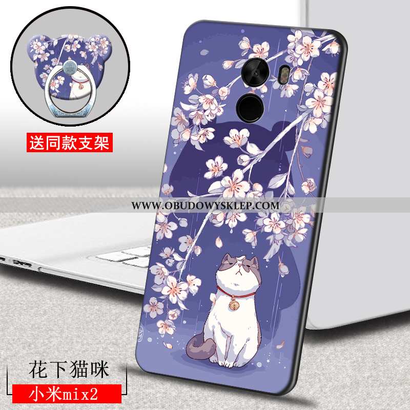 Etui Xiaomi Mi Mix 2 Trendy Nubuku Niebieski, Futerał Xiaomi Mi Mix 2 Super Miękki Niebieska