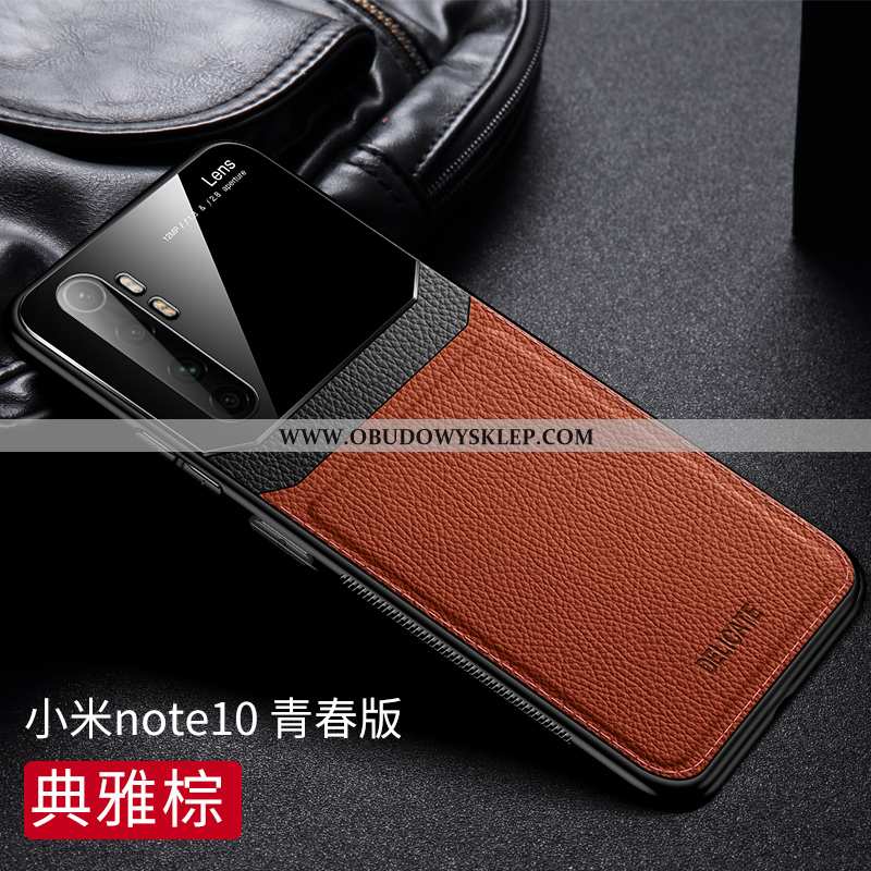 Etui Xiaomi Mi Note 10 Lite Wzór Mały Jakość, Futerał Xiaomi Mi Note 10 Lite Trendy Miękki Brązowe