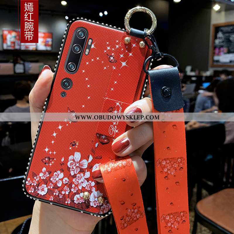 Etui Xiaomi Mi Note 10 Silikonowe Sztuka Etui, Futerał Xiaomi Mi Note 10 Ochraniacz Trendy Czerwona