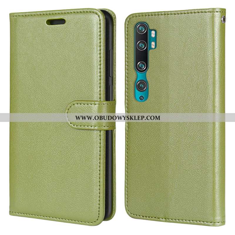 Etui Xiaomi Mi Note 10 Skórzane Zielony Anti-fall, Futerał Xiaomi Mi Note 10 Klapa Zielone