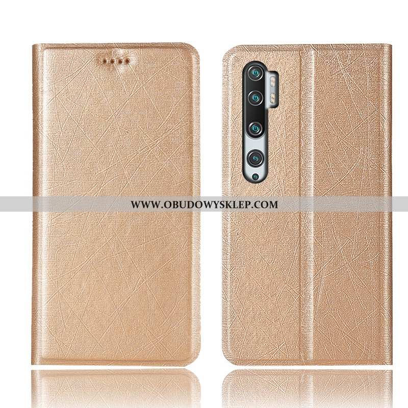 Etui Xiaomi Mi Note 10 Wzór Mały Złoto, Futerał Xiaomi Mi Note 10 Ochraniacz Złote