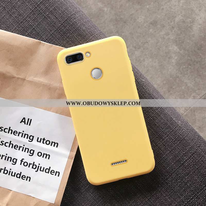 Etui Xiaomi Redmi 6 Cienkie Zakochani Różowe, Futerał Xiaomi Redmi 6 Miękki Jednolity Kolor Rozowa