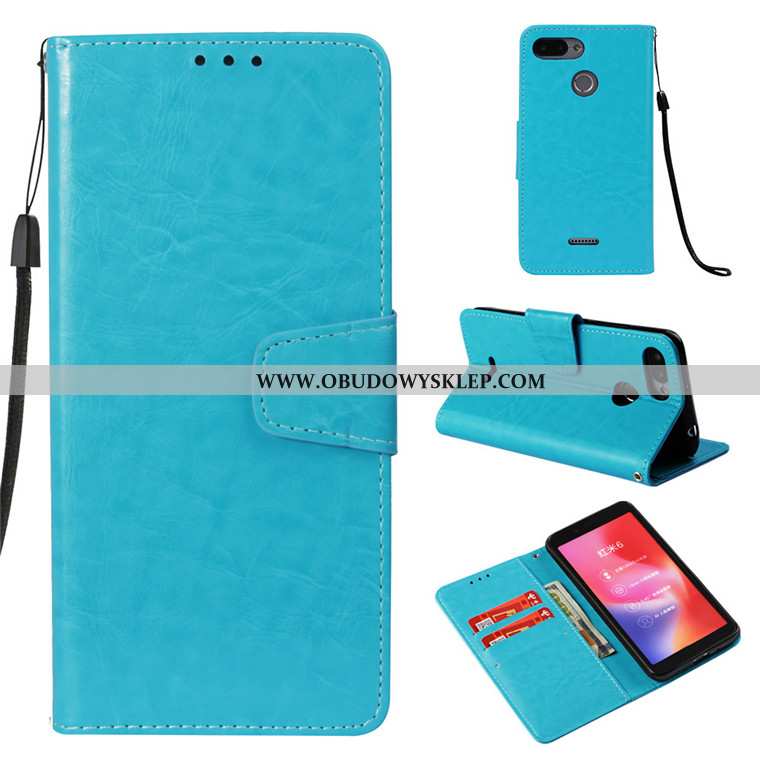 Etui Xiaomi Redmi 6 Miękki Futerał All Inclusive, Xiaomi Redmi 6 Skórzane Anti-fall Rozowa