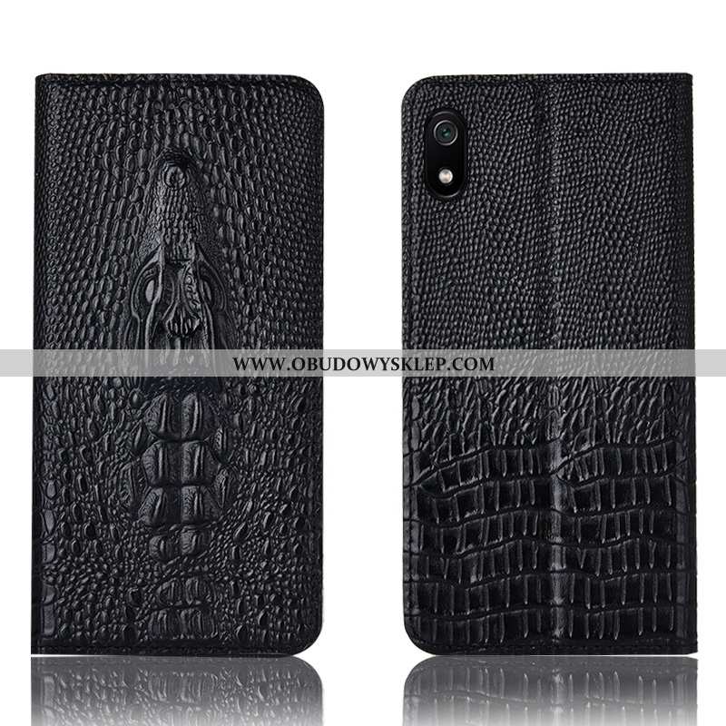 Etui Xiaomi Redmi 7a Skórzane Anti-fall Krokodyl, Futerał Xiaomi Redmi 7a Ochraniacz Niebieski Niebi