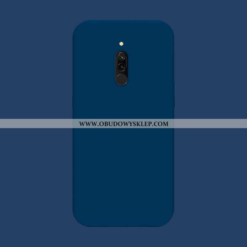 Etui Xiaomi Redmi 8 Silikonowe Szkło Hartowane Trendy, Futerał Xiaomi Redmi 8 Ochraniacz Mały Niebie