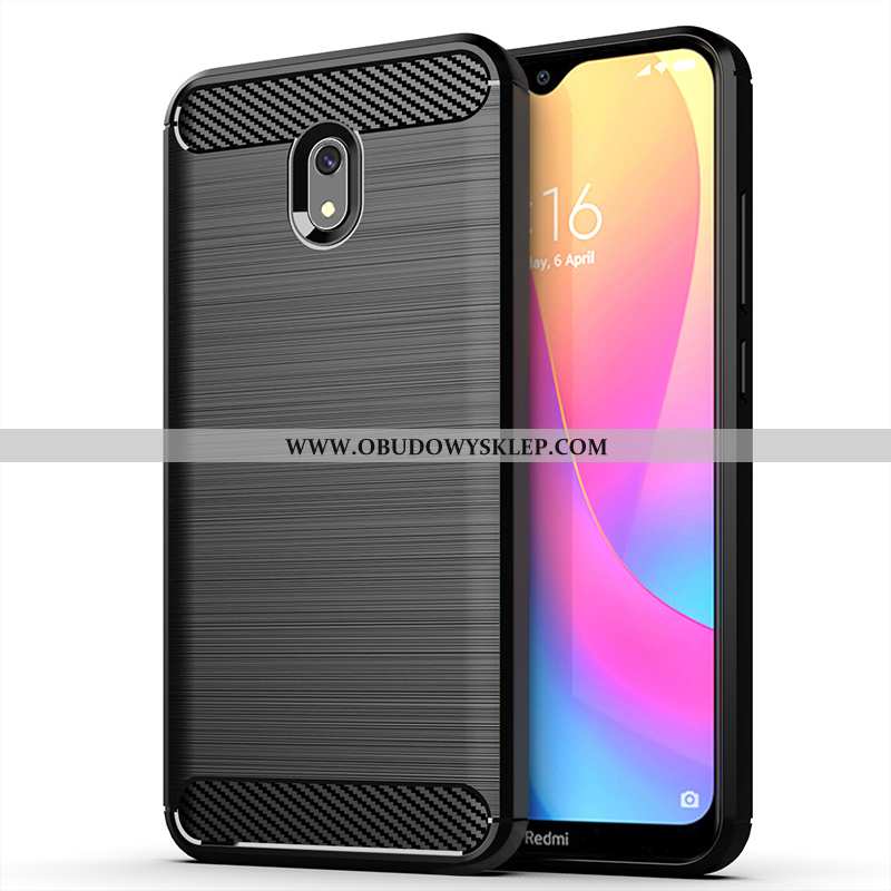 Etui Xiaomi Redmi 8a Nubuku Miękki Silikonowe, Futerał Xiaomi Redmi 8a Osobowość Czerwony Czarna