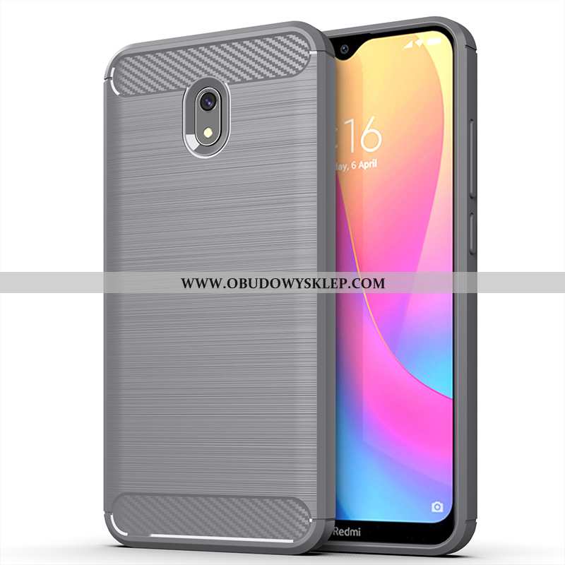 Etui Xiaomi Redmi 8a Nubuku Miękki Silikonowe, Futerał Xiaomi Redmi 8a Osobowość Czerwony Czarna