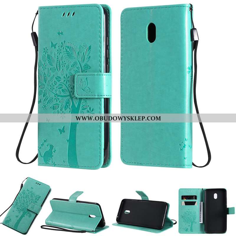 Etui Xiaomi Redmi 8a Skórzane Obudowa All Inclusive, Futerał Xiaomi Redmi 8a Czerwony Purpurowy Fiol