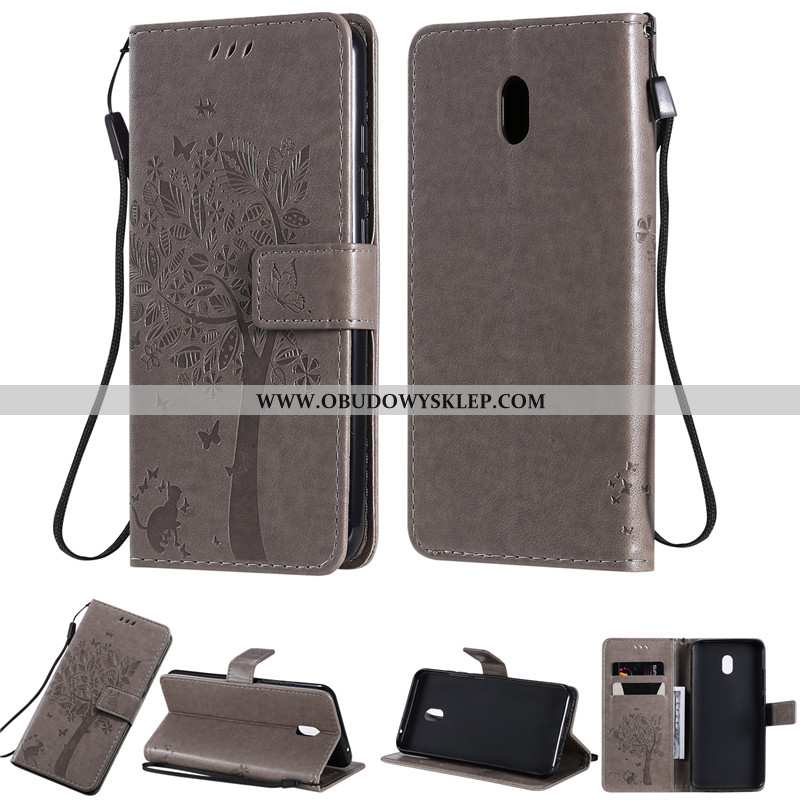 Etui Xiaomi Redmi 8a Skórzane Obudowa All Inclusive, Futerał Xiaomi Redmi 8a Czerwony Purpurowy Fiol