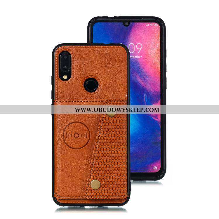 Etui Xiaomi Redmi Note 7 Silikonowe Futerał Karta, Xiaomi Redmi Note 7 Ochraniacz Czerwony Czarna