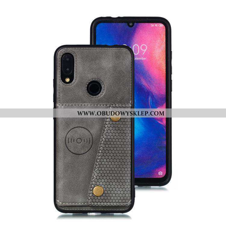 Etui Xiaomi Redmi Note 7 Silikonowe Futerał Karta, Xiaomi Redmi Note 7 Ochraniacz Czerwony Czarna