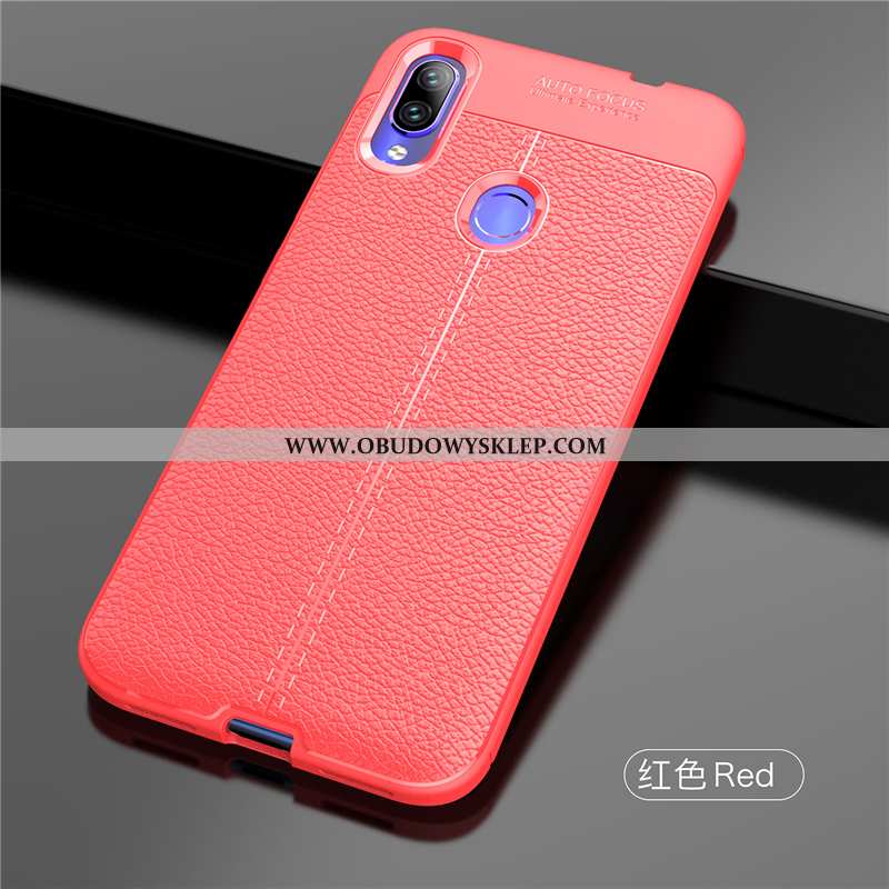 Etui Xiaomi Redmi Note 7 Wzór Silikonowe Czerwony Netto, Futerał Xiaomi Redmi Note 7 Super Nubuku Gr