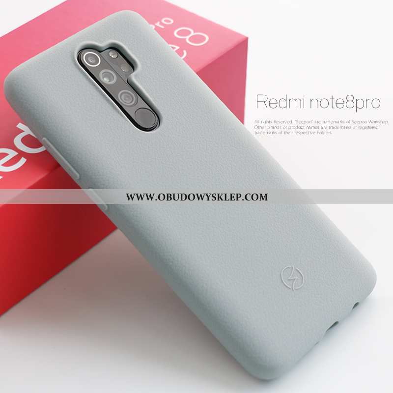 Etui Xiaomi Redmi Note 8 Pro Silikonowe All Inclusive Szary, Futerał Xiaomi Redmi Note 8 Pro Płótno 