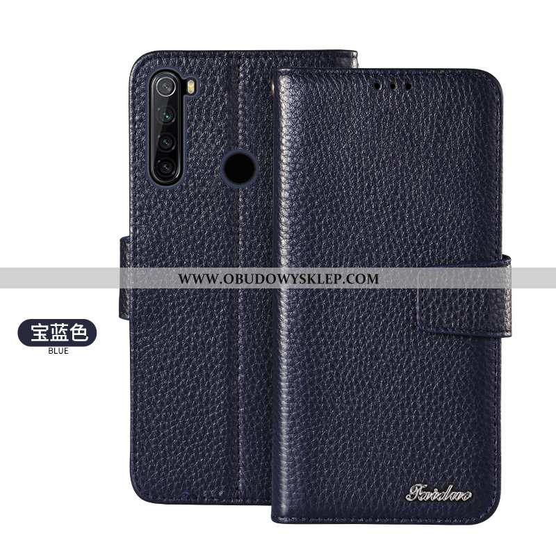 Etui Xiaomi Redmi Note 8t Ochraniacz Futerał Mały, Xiaomi Redmi Note 8t Prawdziwa Skóra Czerwony Brą